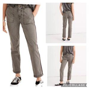 Madewell Stovepipe Gray Side Stripe Jeans Size 25
